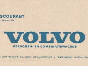 1969 Volvo B20 prijslijst 01-1969 (# 25382)