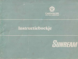 1974 Chrysler Sunbeam Instructieboekje (# 22150)