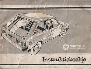 1977 Chrysler Sunbeam Instructieboekje (# 22152)