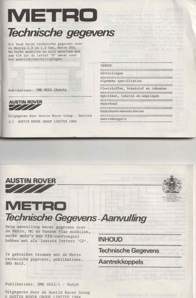 1983 Austin Metro technische gegevens (# 19480) - Afbeelding 3