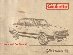 1984 Alfa Romeo Giulietta instructieboek (# 17628)