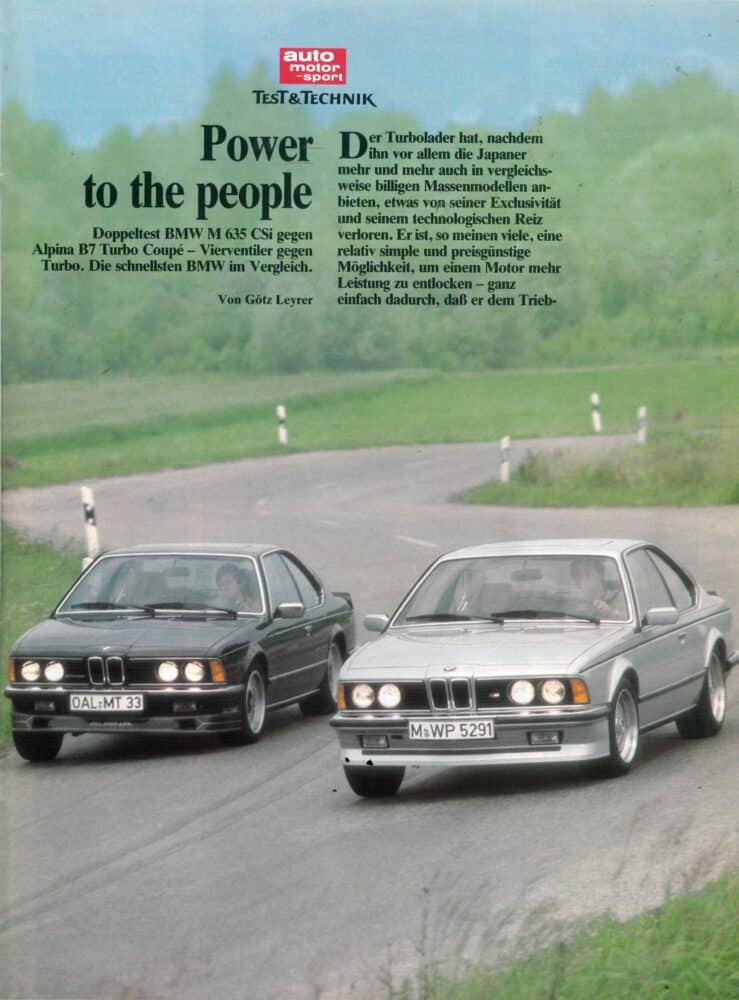 1984 BMW Alpina Sonderdruck Auto Motor und Sport (# 18215) - Afbeelding 2