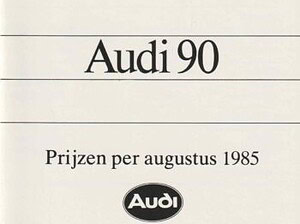 1985 Audi 90 B2  prijslijst 08-1985 (# 19077)