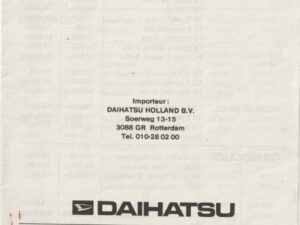 1985 Daihatsu Prijslijst 01-1985 (# 9698)