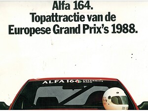 1988 Alfa Romeo Alfa 164 GP Prominentenrace kalender (# 18316)