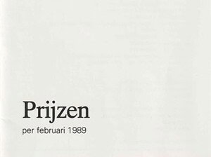 1989 Audi 200 C3 prijslijst 02-1989 (# 19089)
