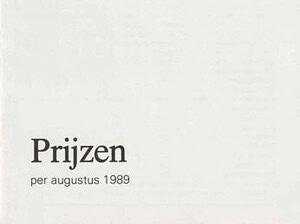 1989 Audi 200 C3 prijslijst 08-1989 (# 19095)