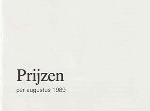 1989 Audi 90 B3 prijslijst 08-1989 (# 19093)