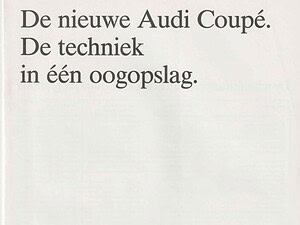 1989 Audi Coupé B3 "De Techniek in één oogopslag" 02-1989 (# 8929)