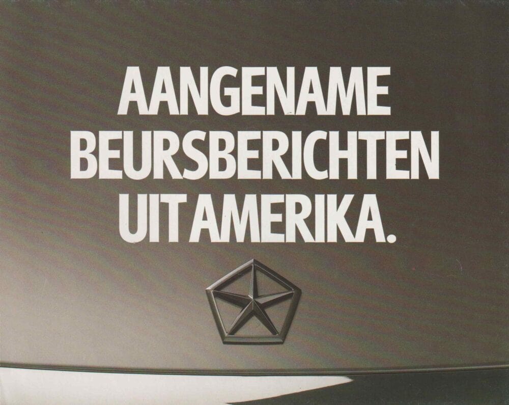 1989 Chrysler programma "Aangename beursberichten" (# 8803)