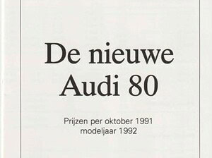 1991 Audi 80 B4 prijslijst 10-1991 (# 19100)