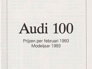 1993 Audi 100 C4 prijslijst 02-1993 (# 19114)