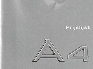 2001 Audi A4 B6 prijslijst 01-2001 (# 15936)