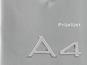 2002 Audi A4 B6 prijslijst 01-2002 (# 13470)