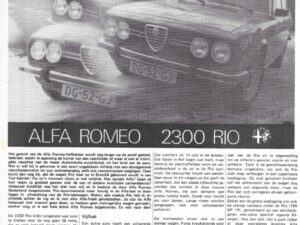 1978 Alfa Romeo 2300 RIO (# 13020)