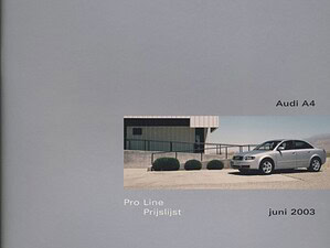 2003 Audi A4 B6 Pro Line prijslijst  06-2003 (# 15507)