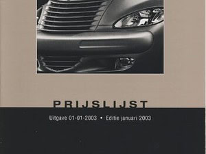 2003 Chrysler PT Cruiser prijslijst 01-2003 (# 15977)