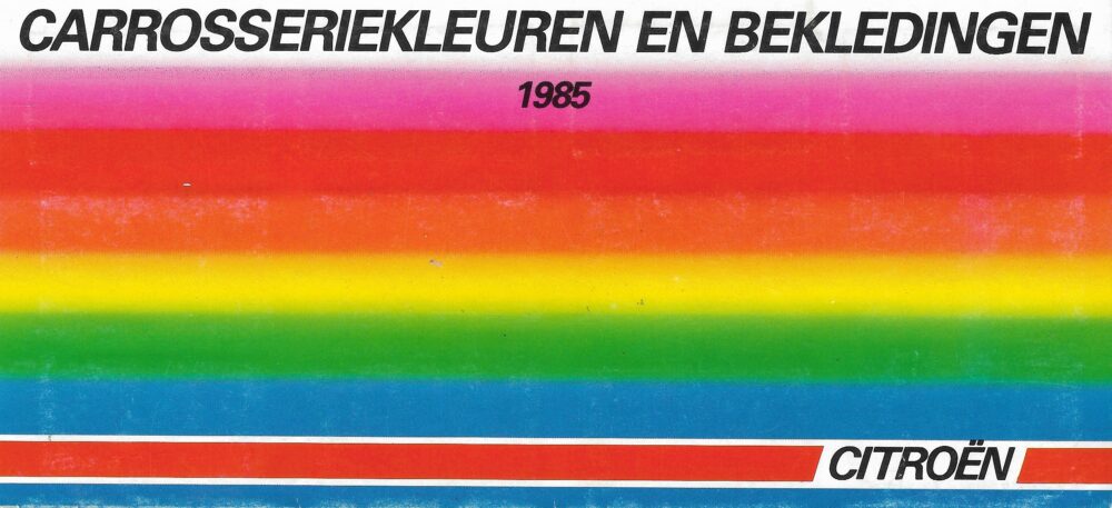 1985 Citroën _ Algemeen - Kleuren & Bekledingen (# 9775)