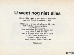 1971 Citroën _ Algemeen - modellenoverzicht (# 24348)