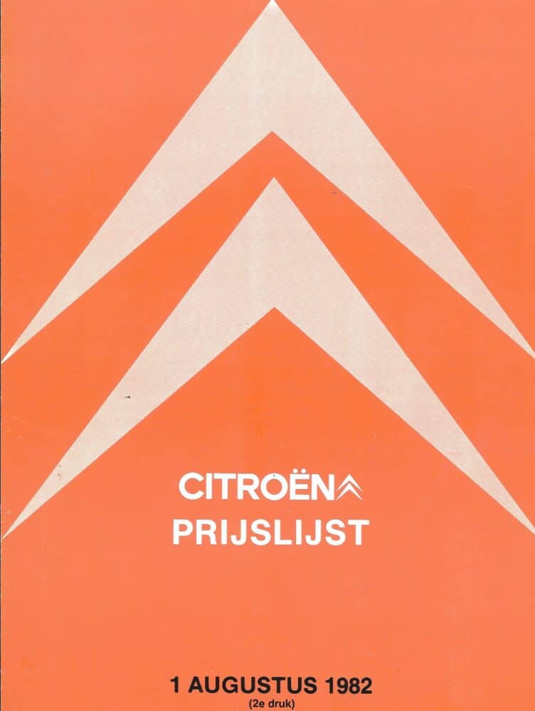 1982 Citroën _ Algemeen - Prijslijst (# 16787)