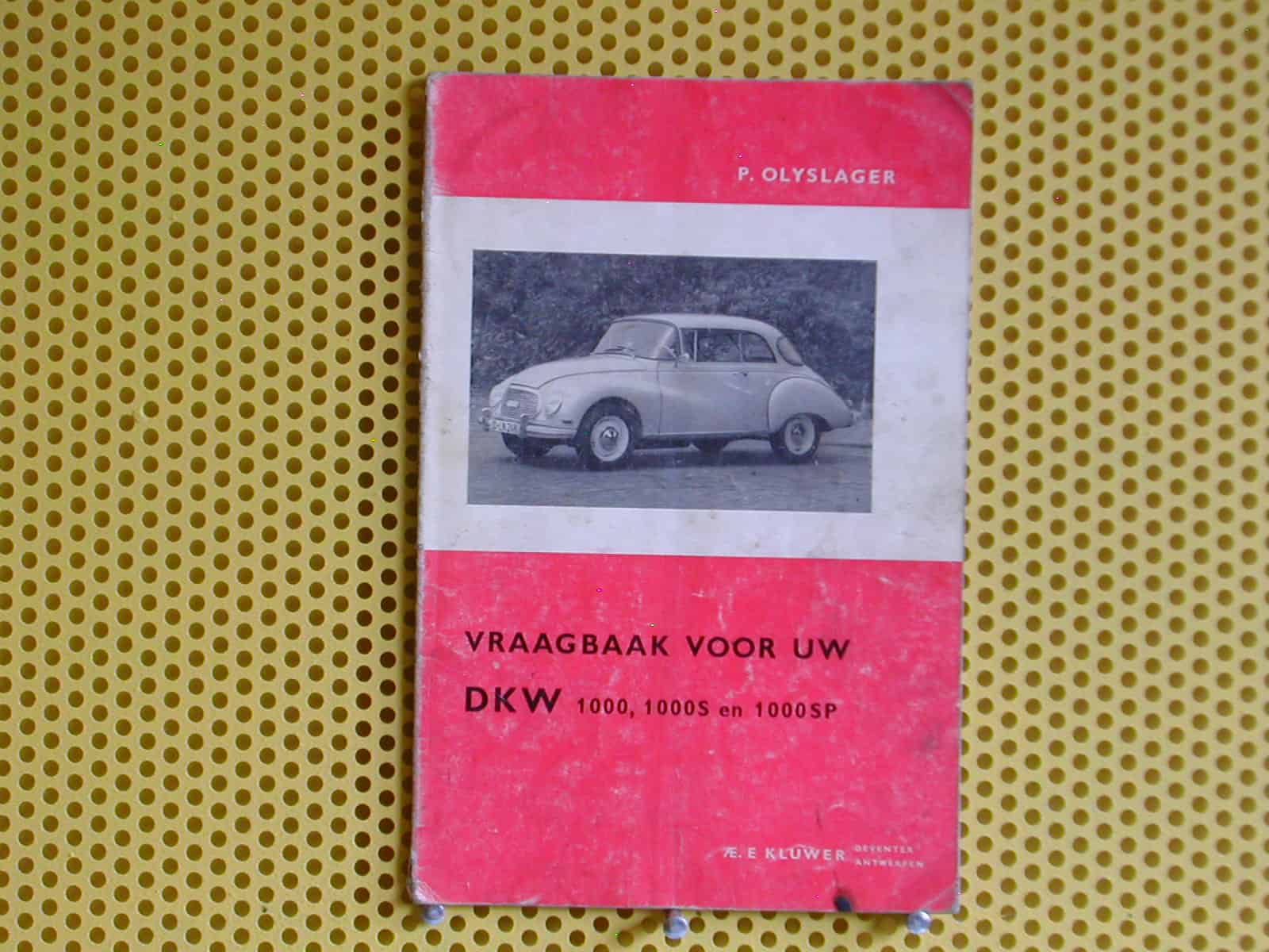 DKW 1000, 1000S en 1000SP, Vraagbaak P. Olyslager (1965)