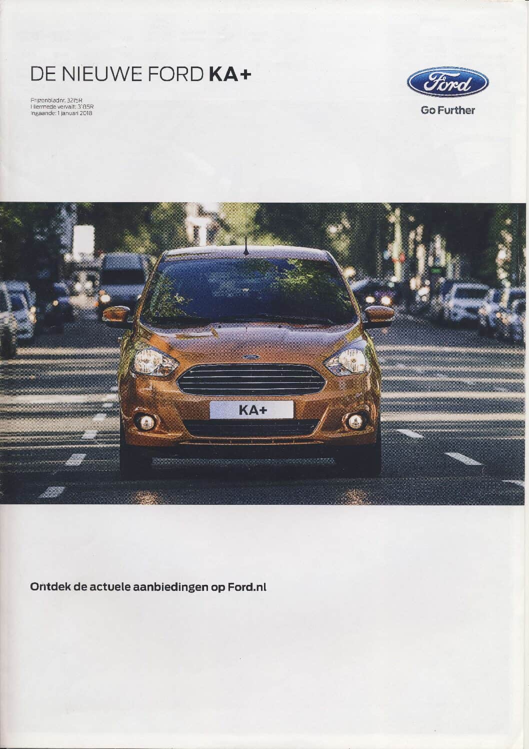 Ford Ka+ - Prijslijst 2018