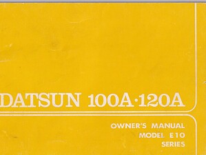 1976 Datsun 100A en 120A handleiding (# 21038)