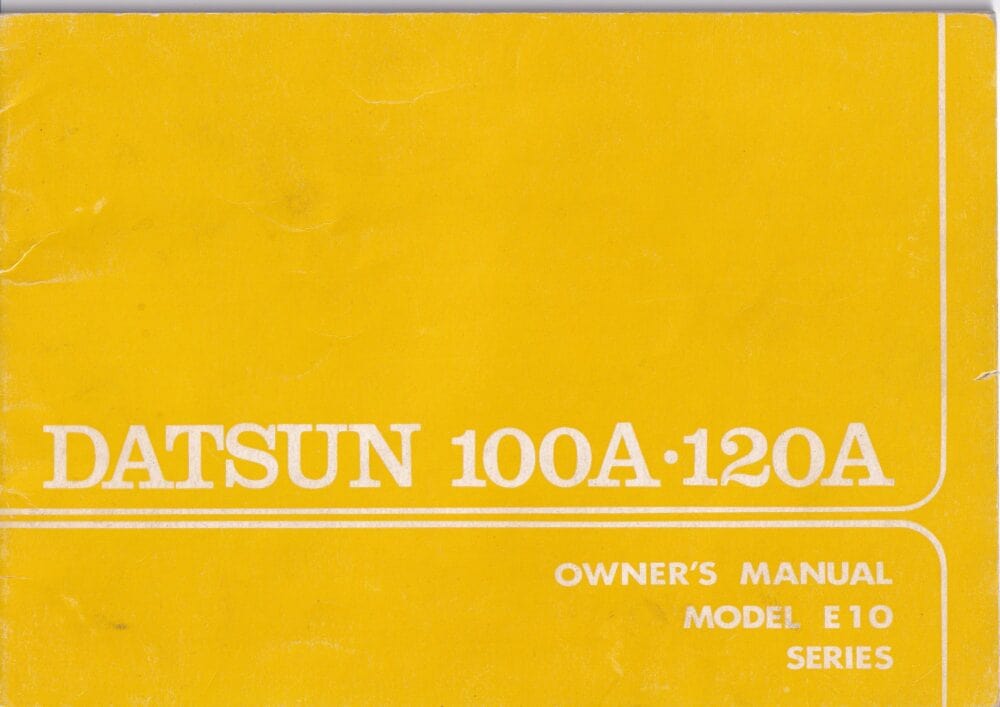 1976 Datsun 100A en 120A handleiding (# 21038)
