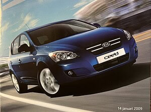 Kia Cee'd prijzen specificaties (2009)