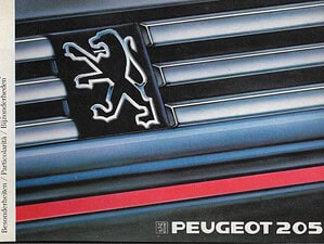 1987 Peugeot 205 D Instructieboekje (# 21789)