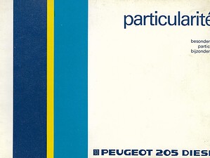 1986 Peugeot 205 D Instructieboekje (# 21794)