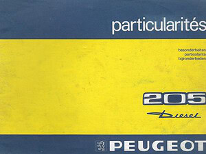 1983 Peugeot 205 D Instructieboekje (# 21821)