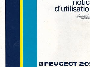 1986 Peugeot 205 Instructieboekje (# 21803)