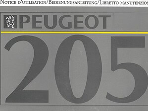 1991 Peugeot 205 Instructieboekje (# 21767)