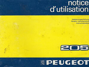 1983 Peugeot 205 Instructieboekje (# 21818)