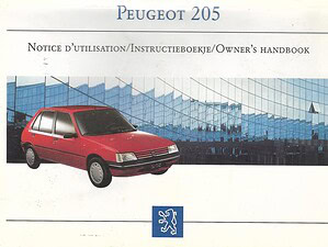 1996 Peugeot 205 Instructieboekje (# 21758)