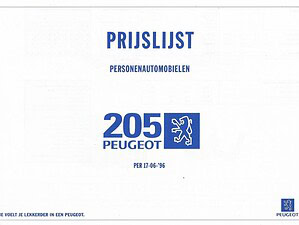 1996 Peugeot 205 Prijslijst (# 21089)
