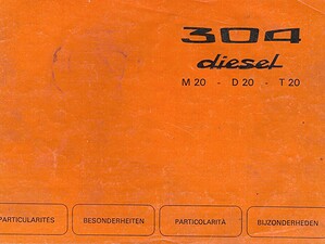 1977 Peugeot 304 D Instructieboekje (# 21887)