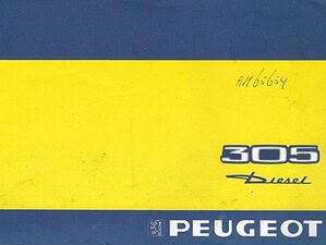 1983 Peugeot 305 diesel Instructieboekje (# 22484)