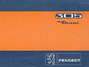 1981 Peugeot 305 diesel Instructieboekje (# 22472)