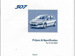 2004 Peugeot 307 Prijzen & Specificaties (# 21186)