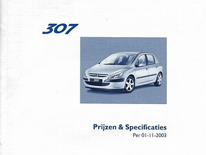 2003 Peugeot 307 Prijzen & Specificaties (# 21191)