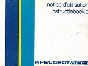 1985 Peugeot 309 Instructieboekje (# 22554)