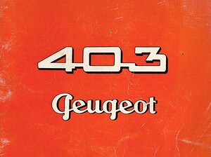 1957 Peugeot 403 Instructieboekje (# 22577)