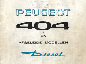 1972 Peugeot 404 Diesel Instructieboekje (# 23009)