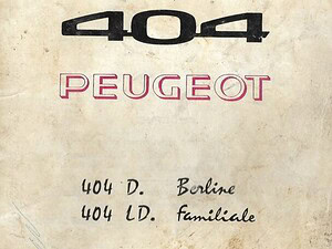 1968 Peugeot 404 Diesel Instructieboekje (# 22623)