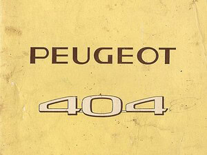 1965 Peugeot 404 Instructieboekje (# 22603)