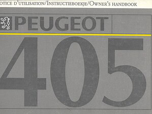 1991 Peugeot 405 Instructieboekje (# 22731)
