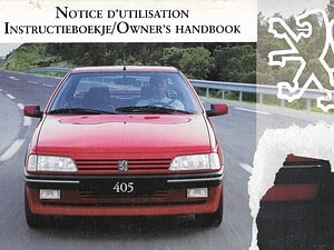 1994 Peugeot 405 Instructieboekje (# 22722)