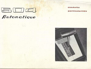 1973 Peugeot 504 Aut. Instructieboekje (# 22848)